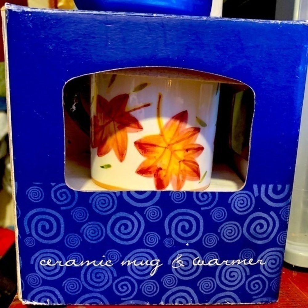 Ceramic mug with warmer  !!